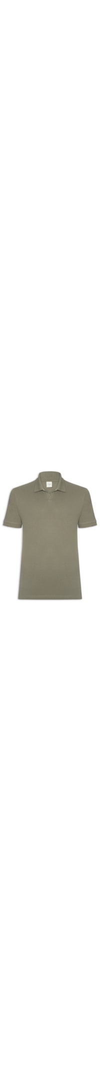 Polo Masculina Slim Fit Malha Texturizada - Verde