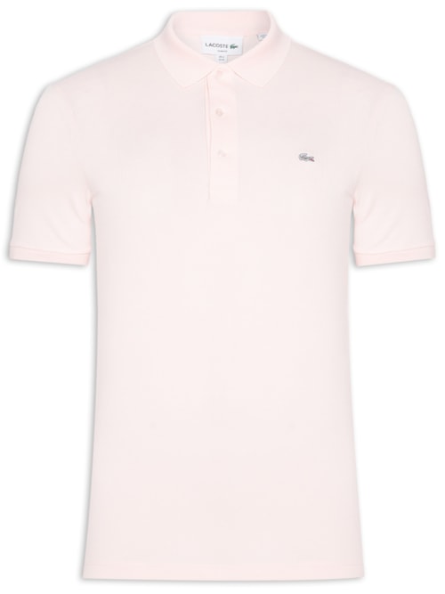 Polo Masculina Slim Fit Mini Piquet Stretch – Rosa