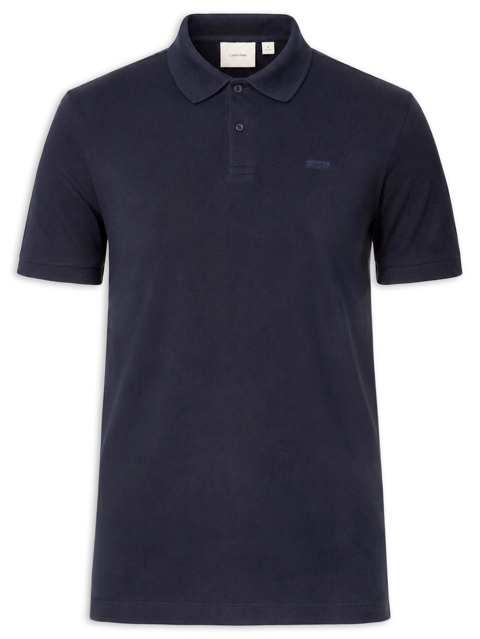 Polo Masculina Slim Fit Patch Borracha Azul Calvin Klein