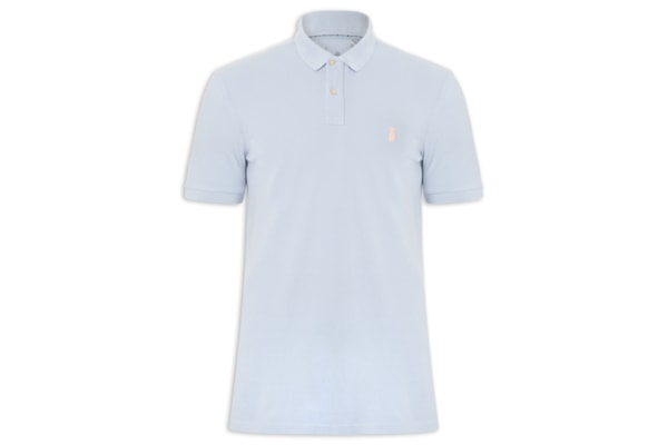 Polo Masculina Slim Fit Summer Em Piquet - Azul
