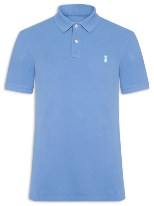 Polo Masculina Slim Fit Summer Em Piquet – Azul