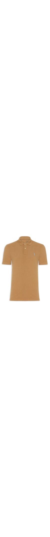 Polo Masculina Slim Fit Summer Em Piquet De Algodão - Bege