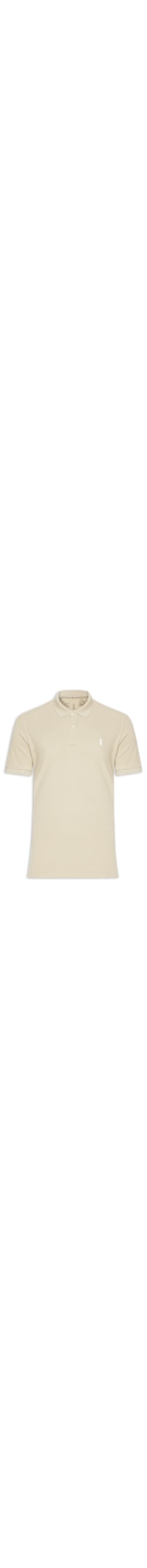 Polo Masculina Slim Fit Summer Em Piquet De Algodão - Bege