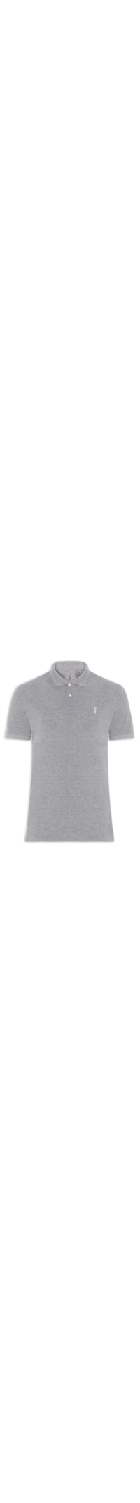 Polo Masculina Slim Fit Summer Em Piquet De Algodão - Cinza