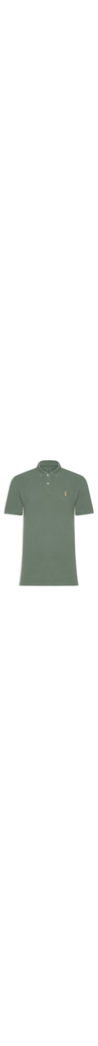 Polo Masculina Slim Fit Summer Em Piquet De Algodão - Verde