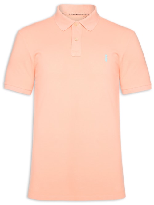 Polo Masculina Slim Fit Summer Em Piquet – Laranja