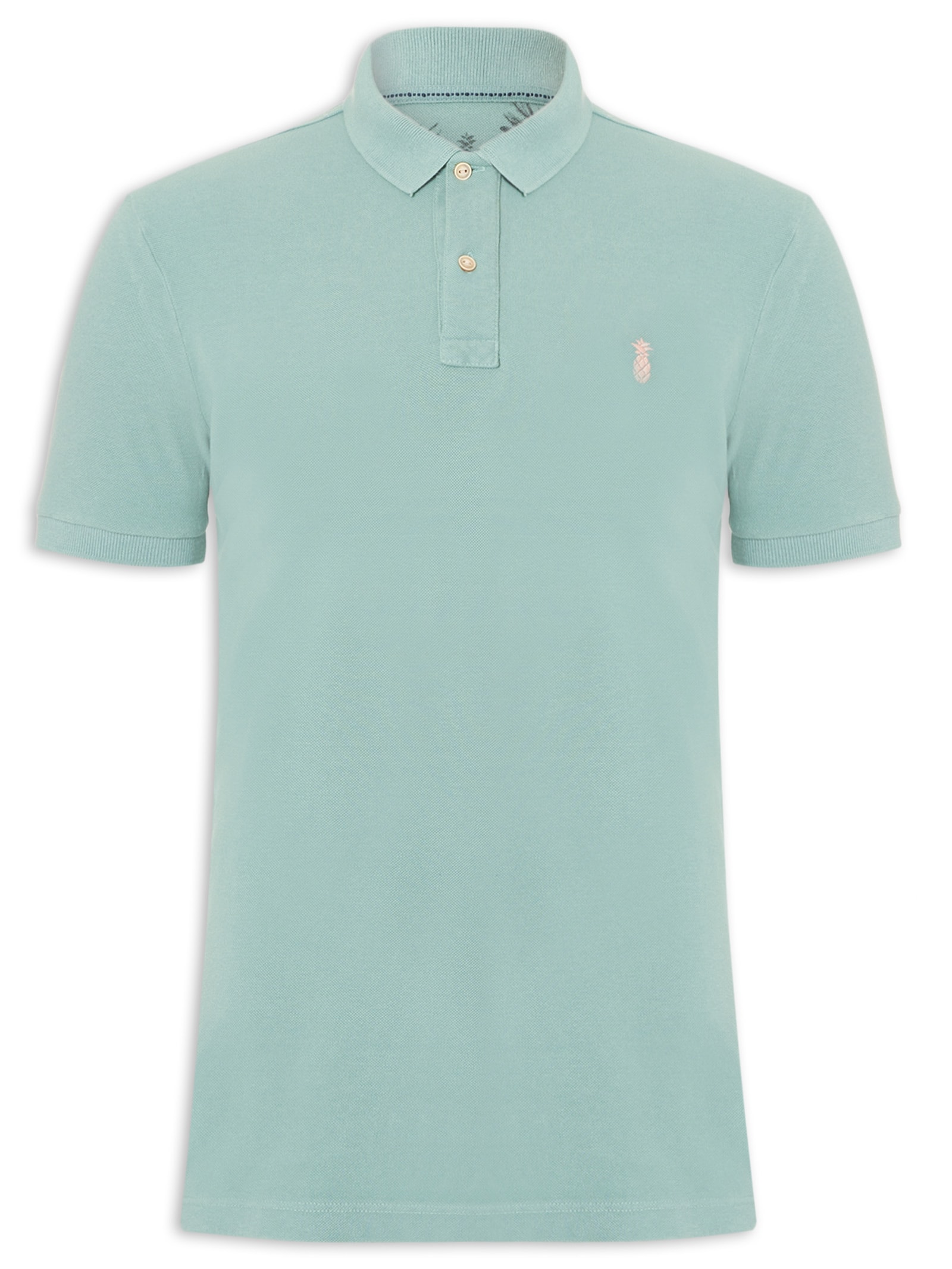 Polo Masculina Slim Fit Summer Em Piquet Verde Pineapple