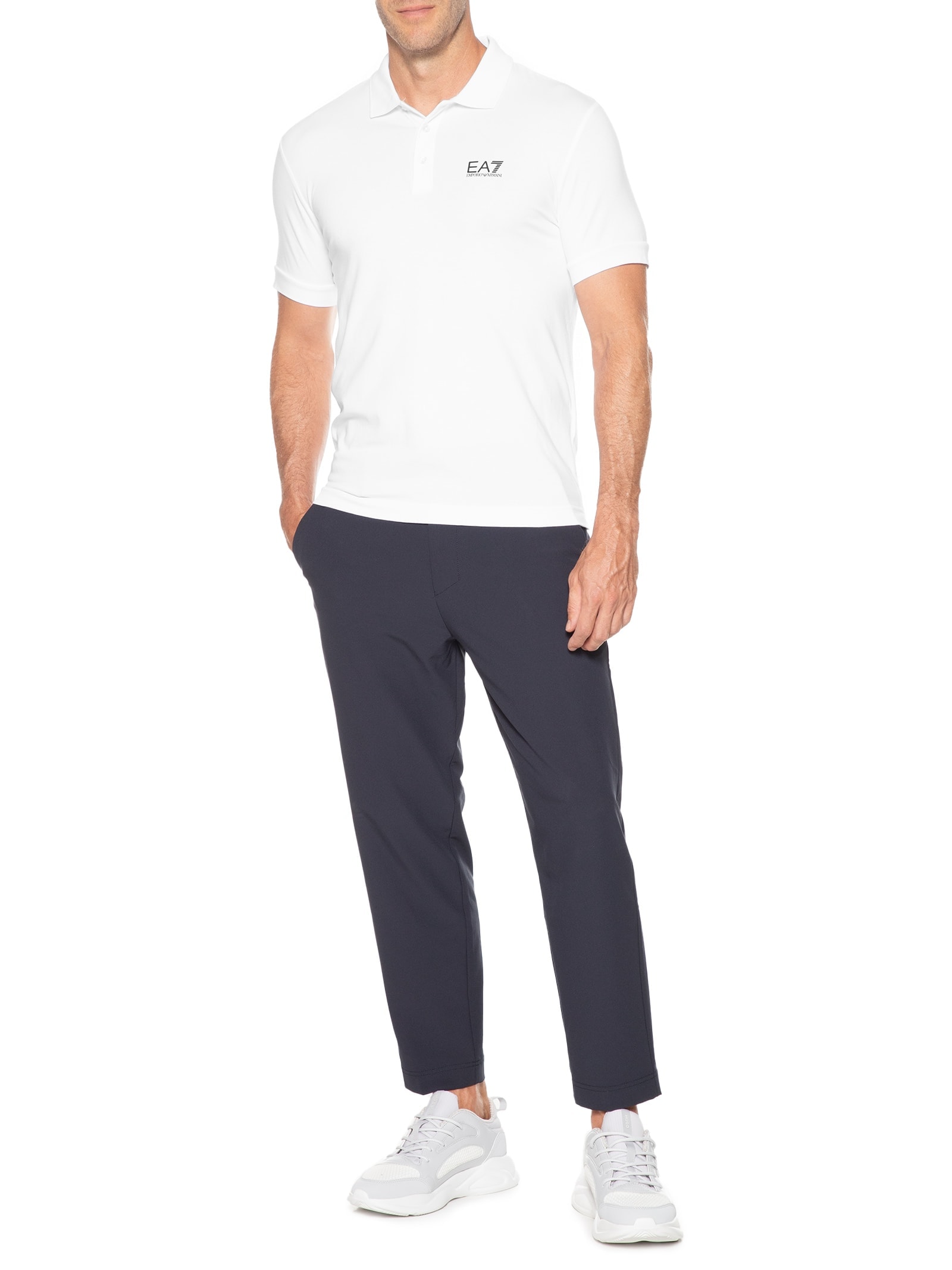 Polo Masculina Slim Fit Train Core Branco Ea7 Emporio Armani