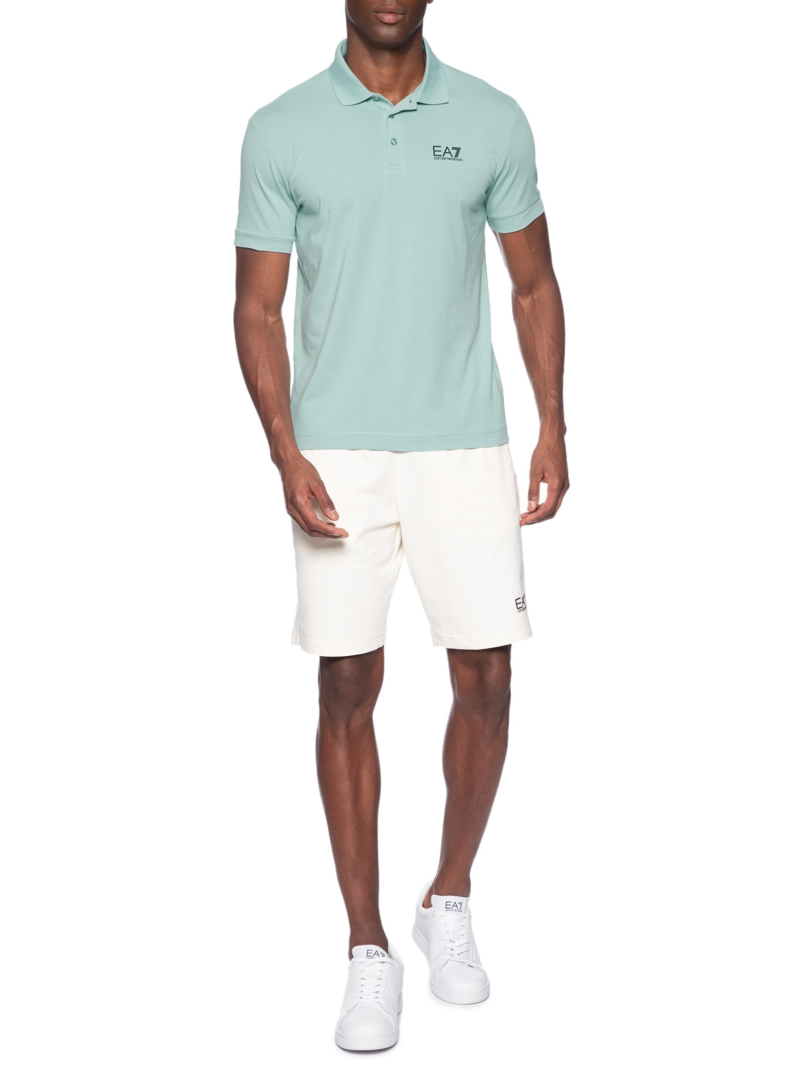 Polo Masculina Slim Fit Train Core Verde Ea7 Emporio Armani