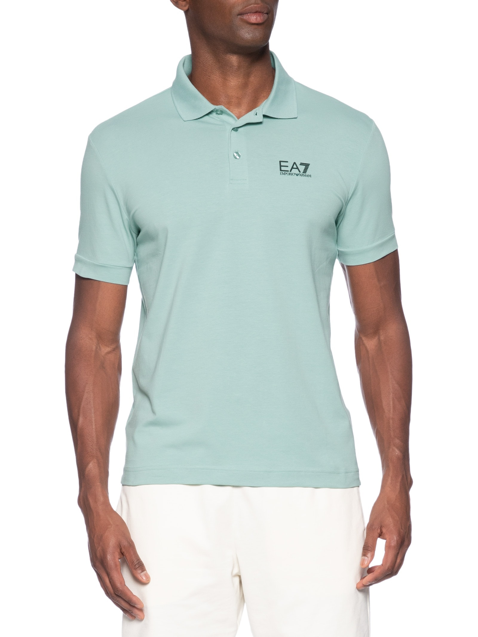 Polo Masculina Slim Fit Train Core Verde Ea7 Emporio Armani