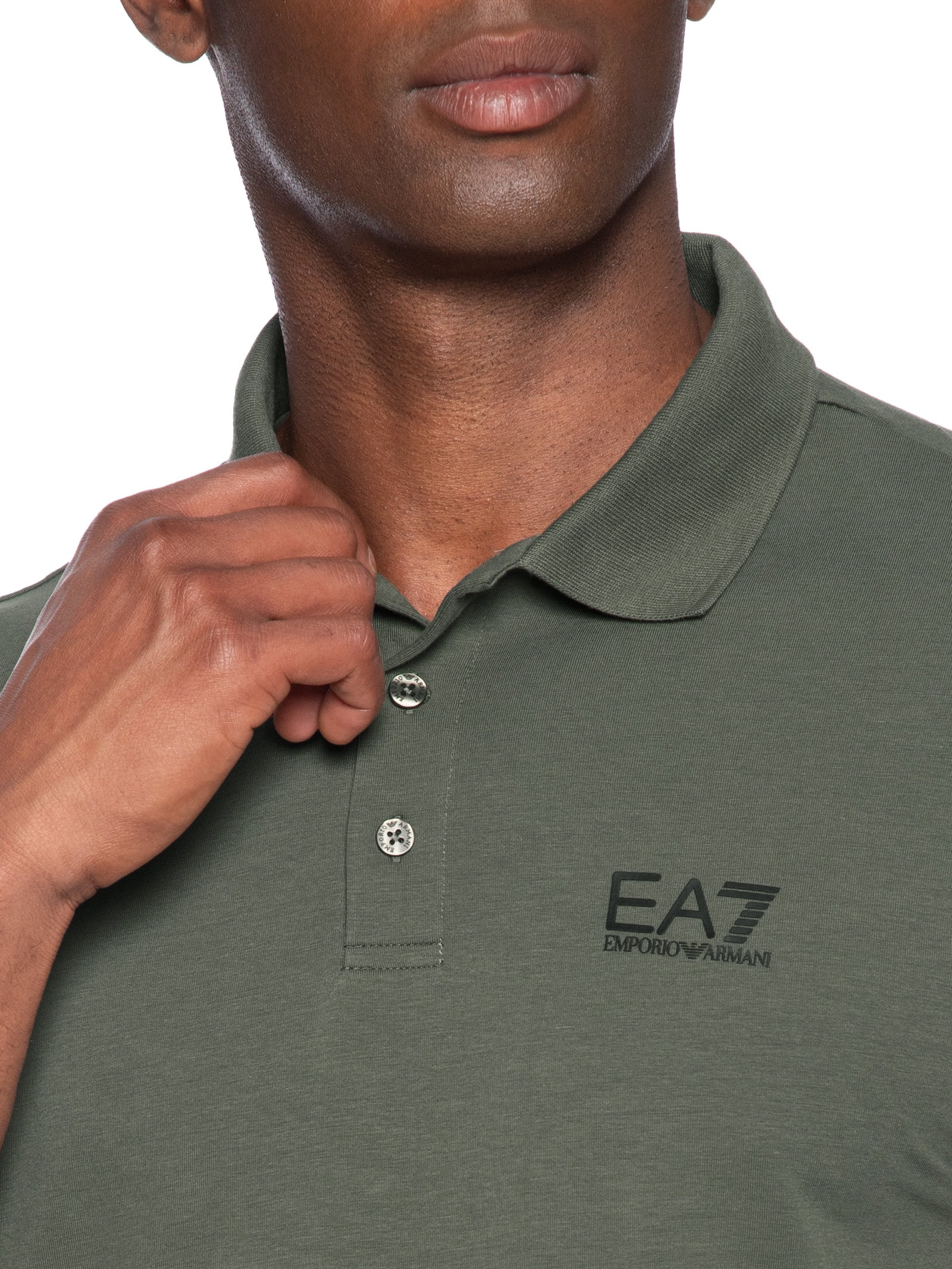 Polo Masculina Slim Fit Train Core Verde Ea7 Emporio Armani