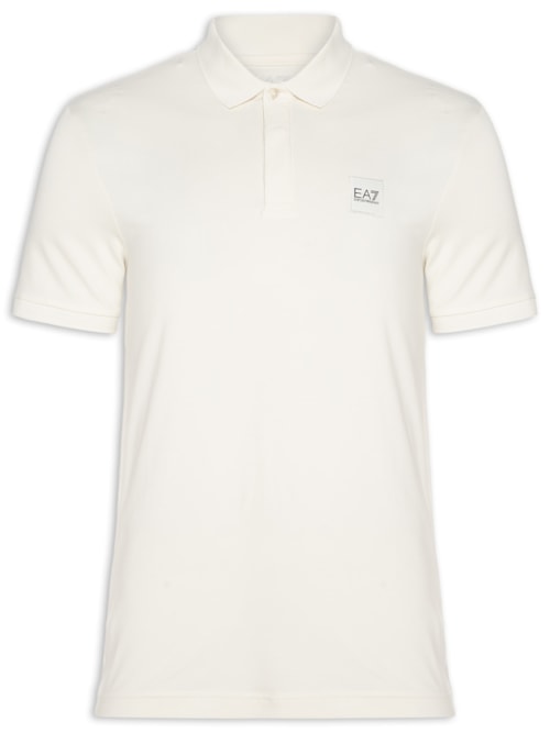 Polo Masculina Slim Fit Train Visibility – Branco