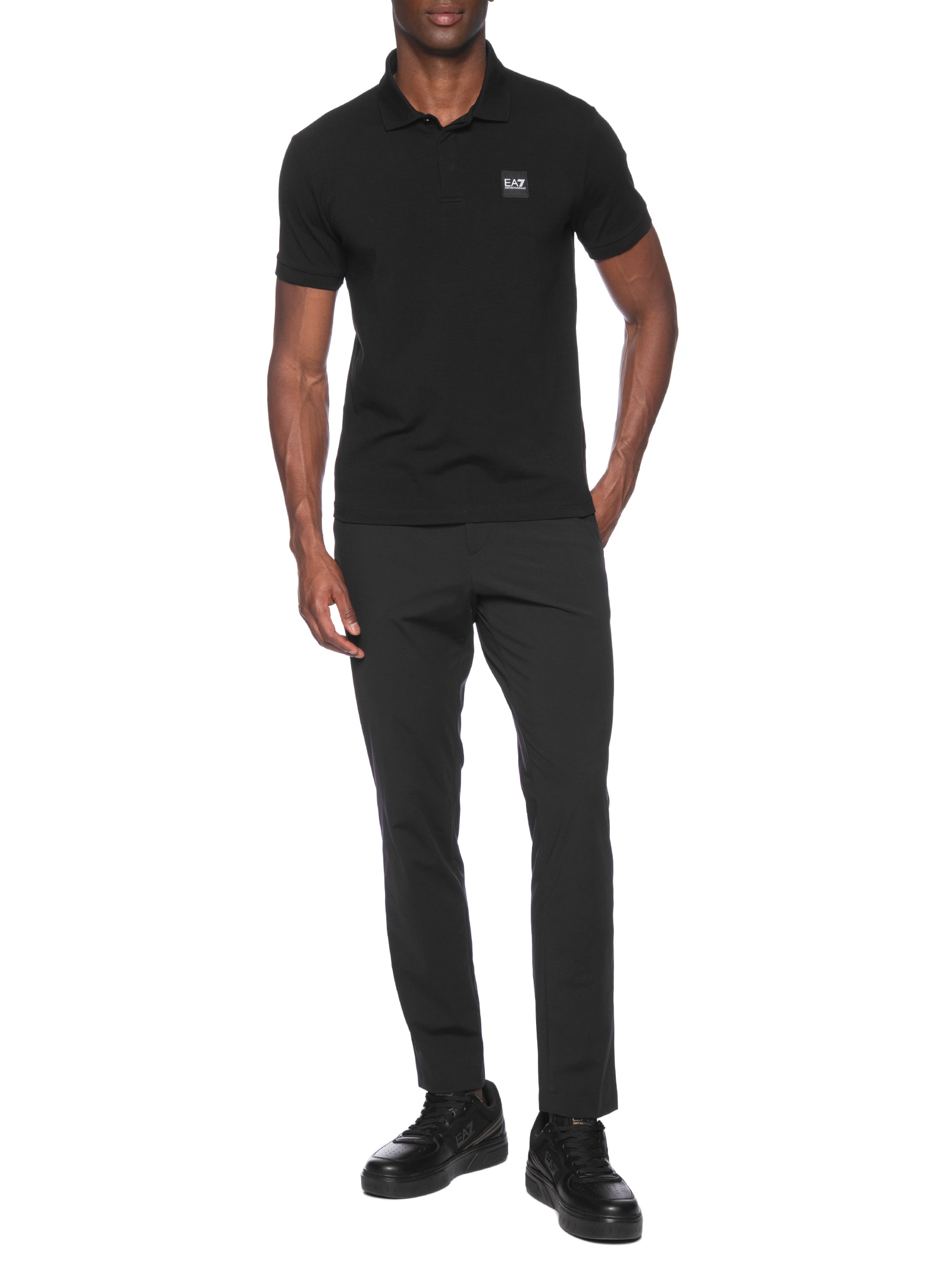Polo Masculina Slim Fit Train Visibility Preto Ea7 Emporio Armani