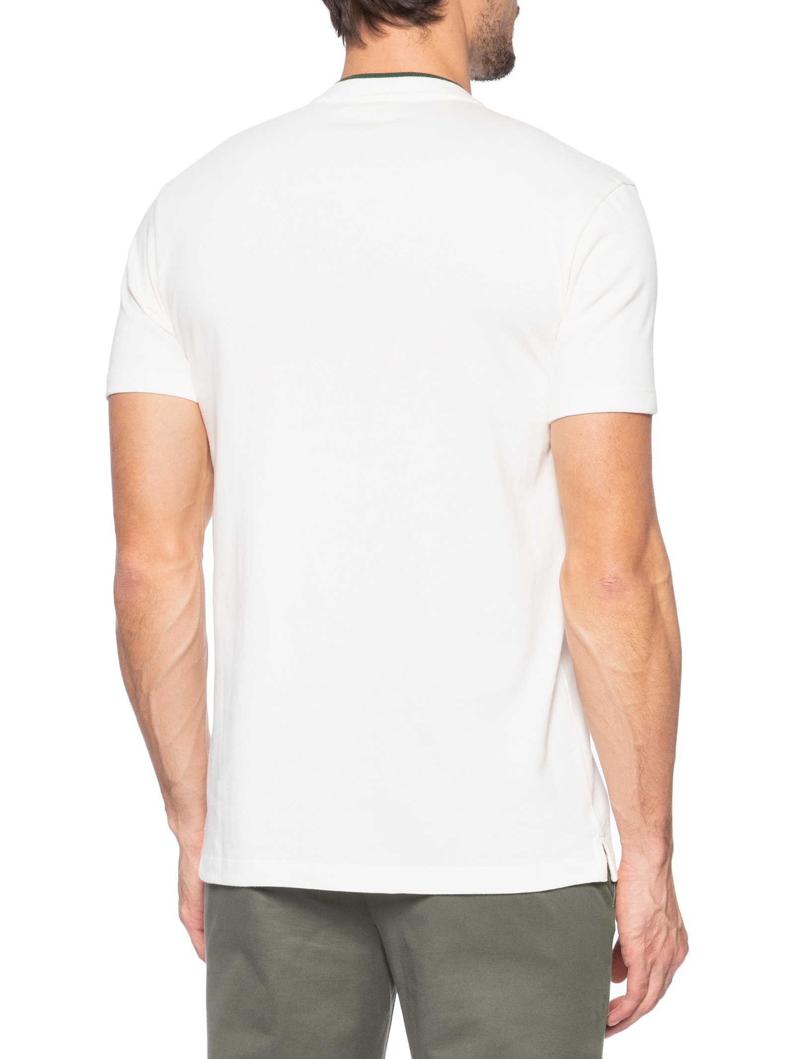 Polo Masculina Slim Gola Portuguesa Branco Calvin Klein