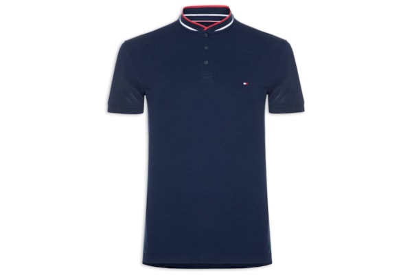 Polo Masculina Slim Gola Portuguesa – Azul