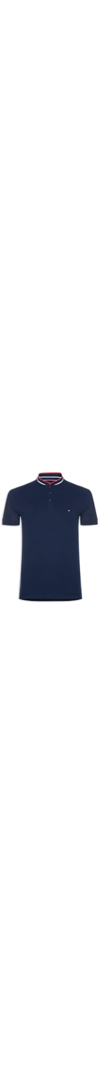 Polo Masculina Slim Gola Portuguesa – Azul