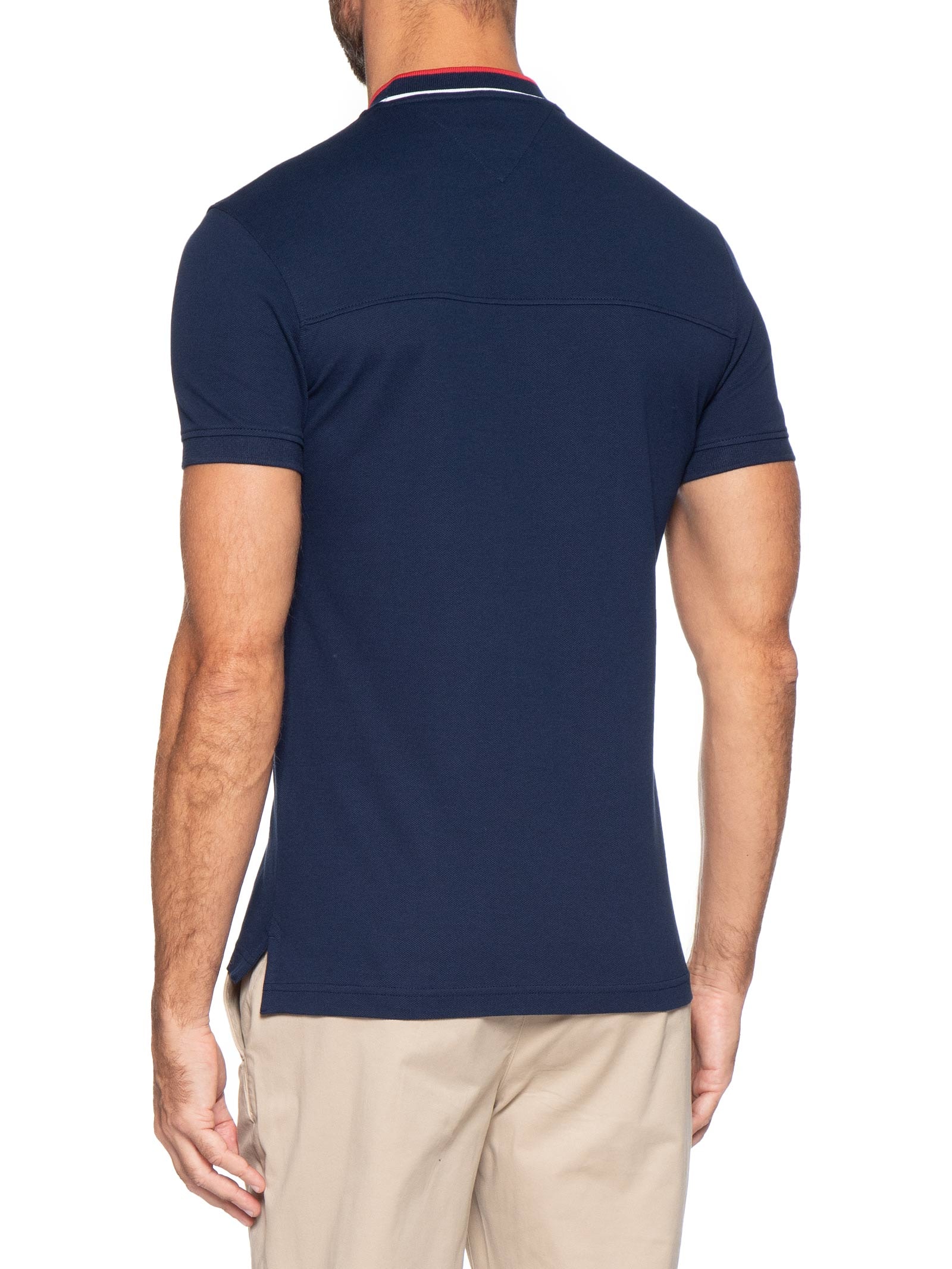 Polo Masculina Slim Gola Portuguesa – Azul Tommy Hilfiger