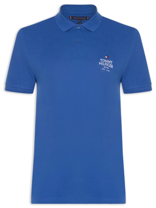 Polo Masculina Stack Chest Reg – Azul