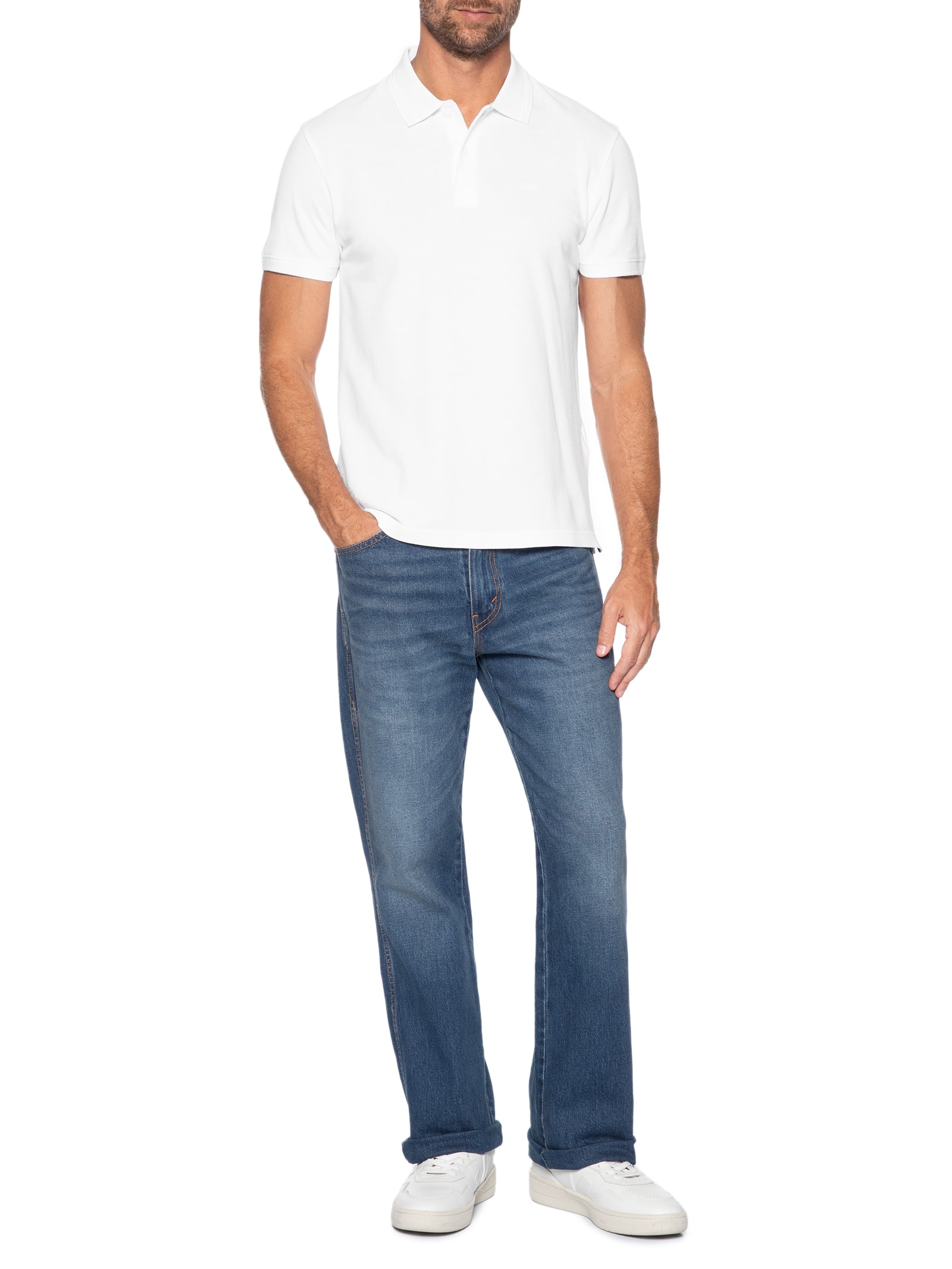 Polo Masculina Standard Fit Original Branco Levi's