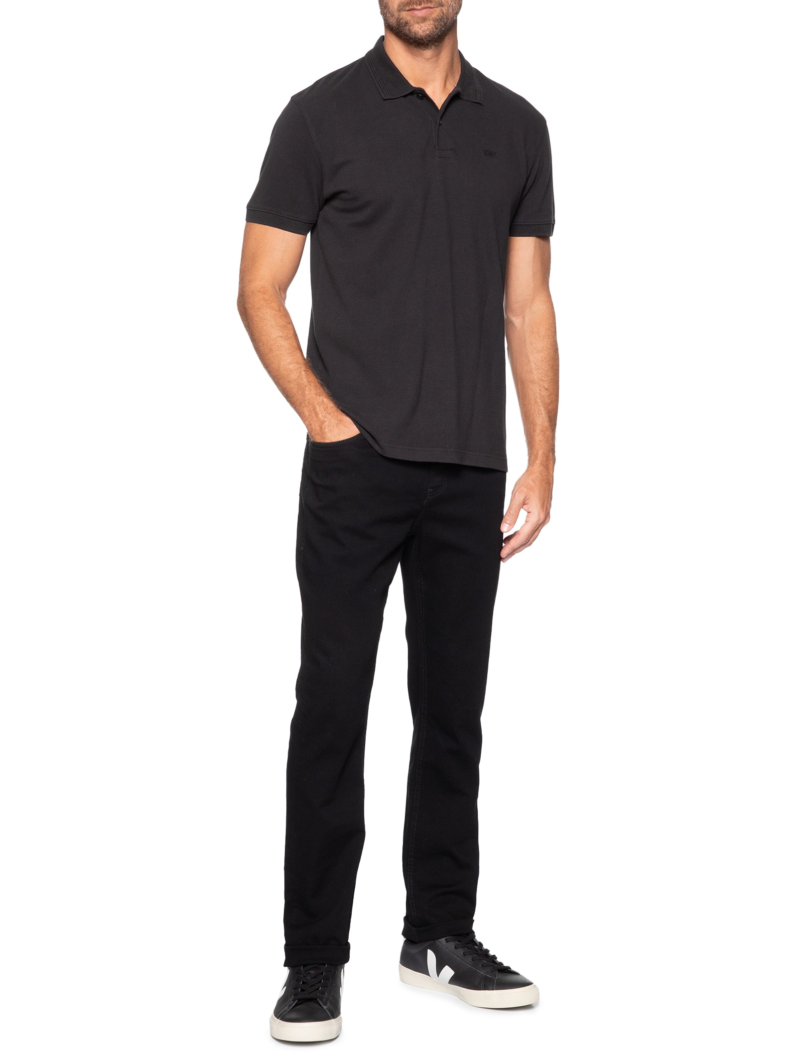 Polo Masculina Standard Fit Original Preto Levi's