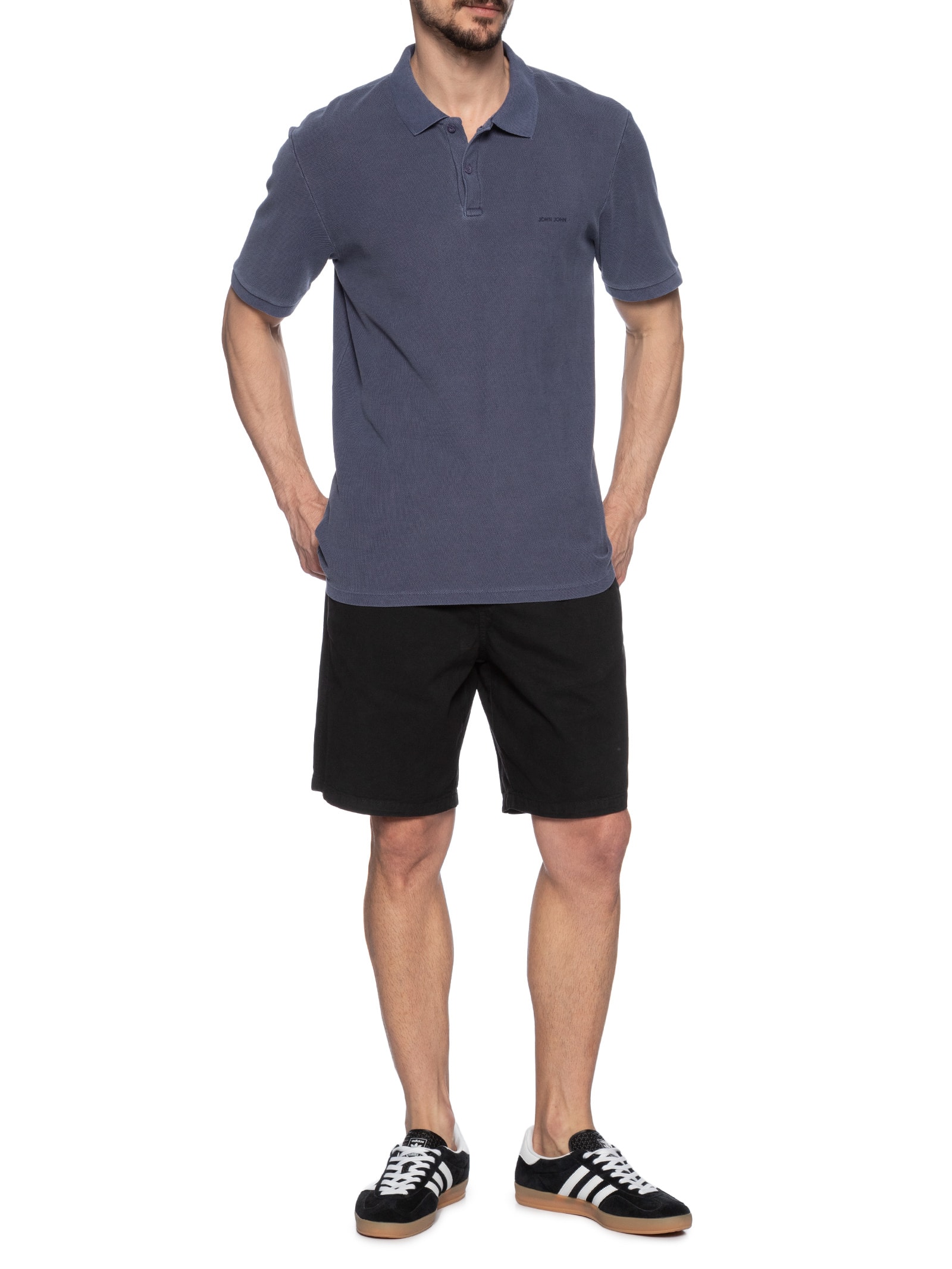 Polo Masculina Stone Azul John John