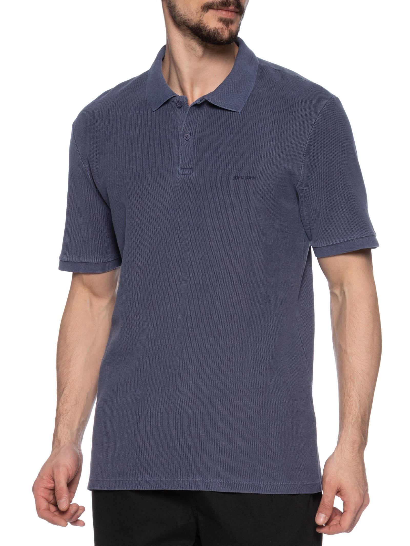 Polo Masculina Stone Azul John John