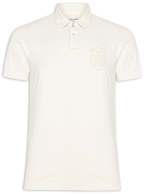 Polo Masculina Stone Manga Curta Colors – Bege