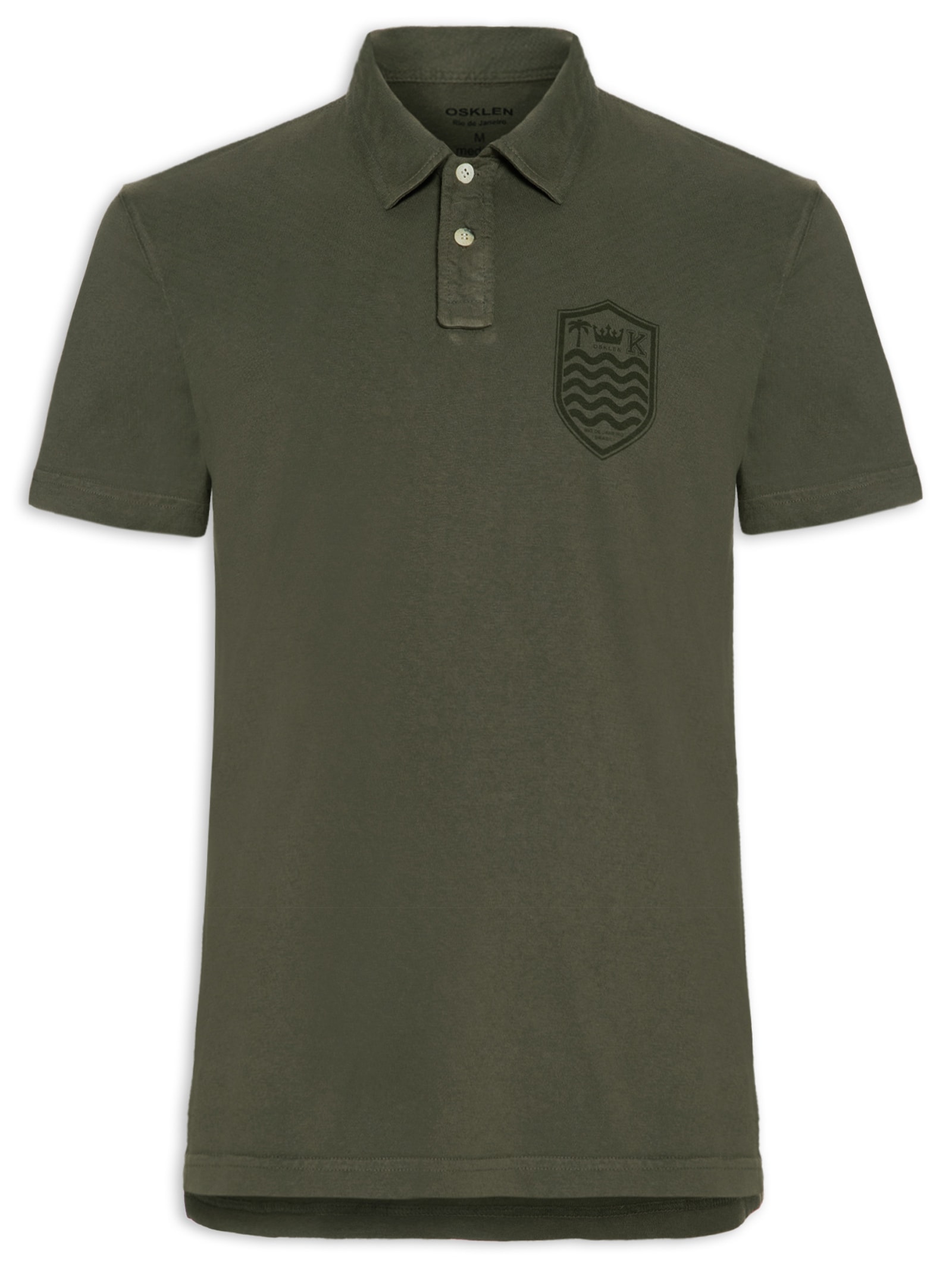 Polo Masculina Stone Manga Curta Colors Verde Osklen