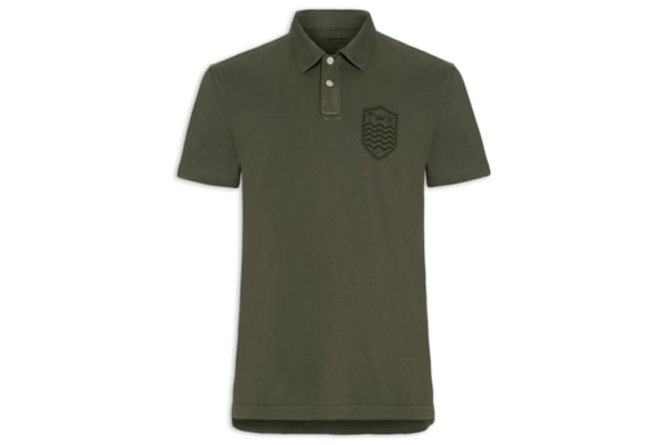 Polo Masculina Stone Manga Curta Colors - Verde