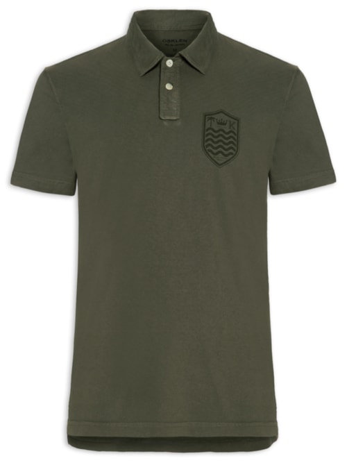 Polo Masculina Stone Manga Curta Colors – Verde