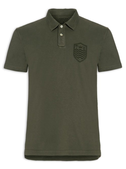 Polo Masculina Stone Manga Curta Colors - Verde