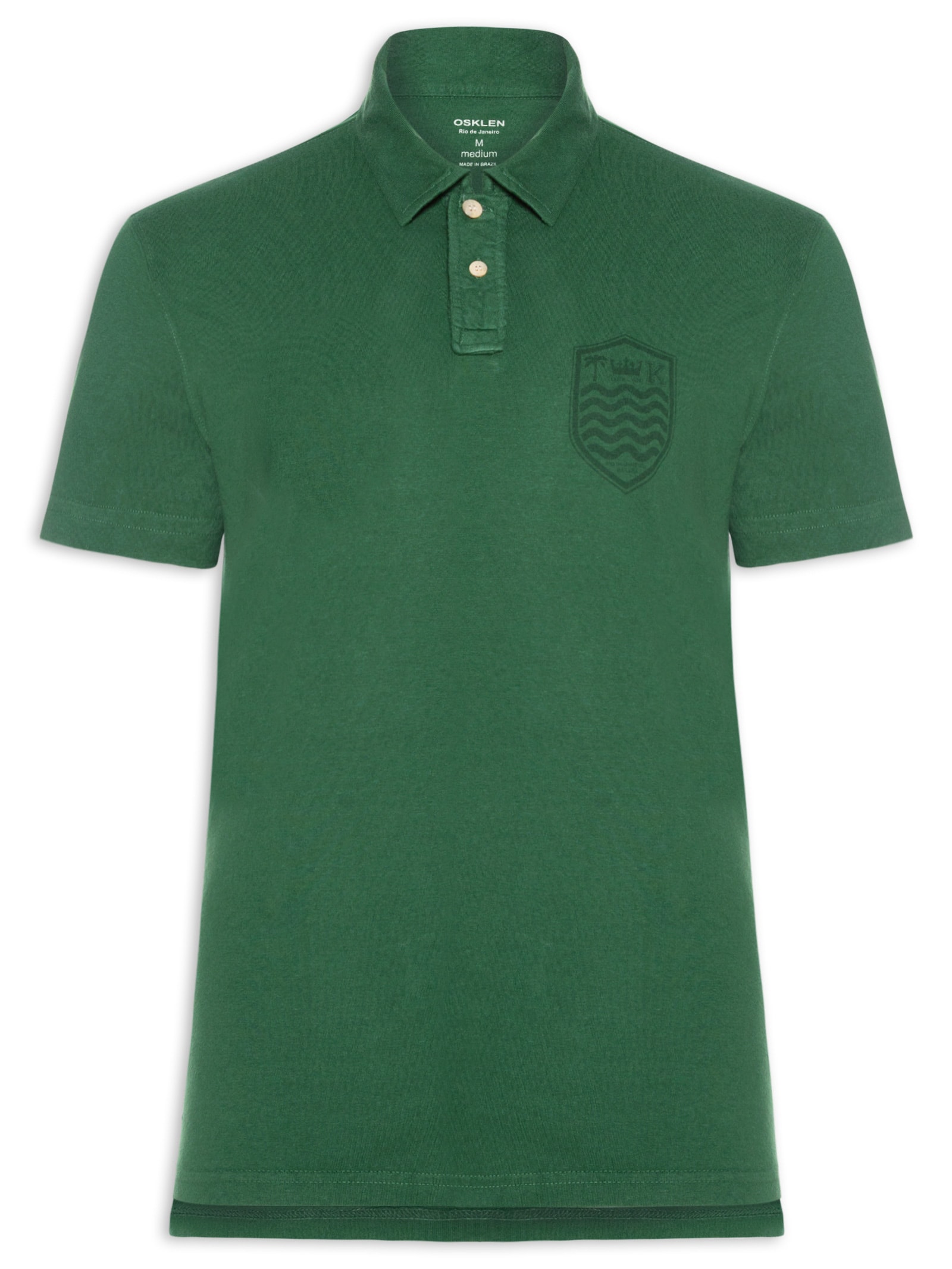 Polo Masculina Stone Manga Curta Colors Verde Osklen