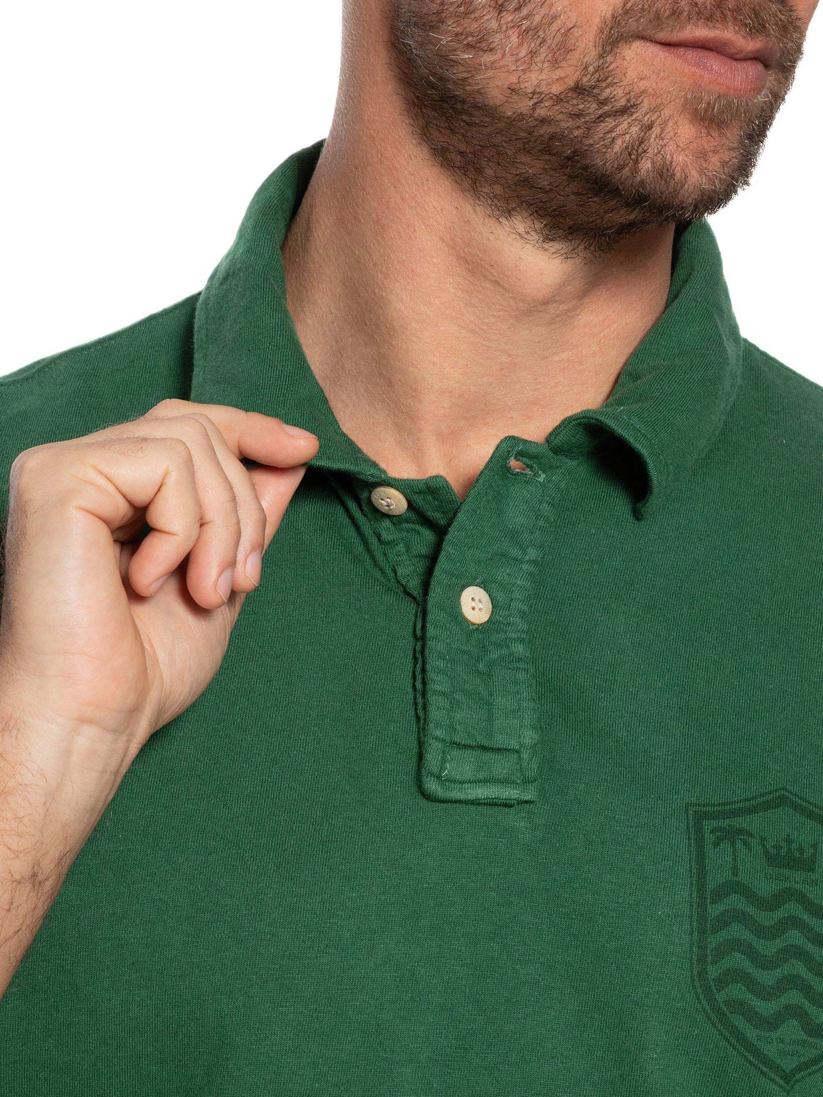 Polo Masculina Stone Manga Curta Colors Verde Osklen