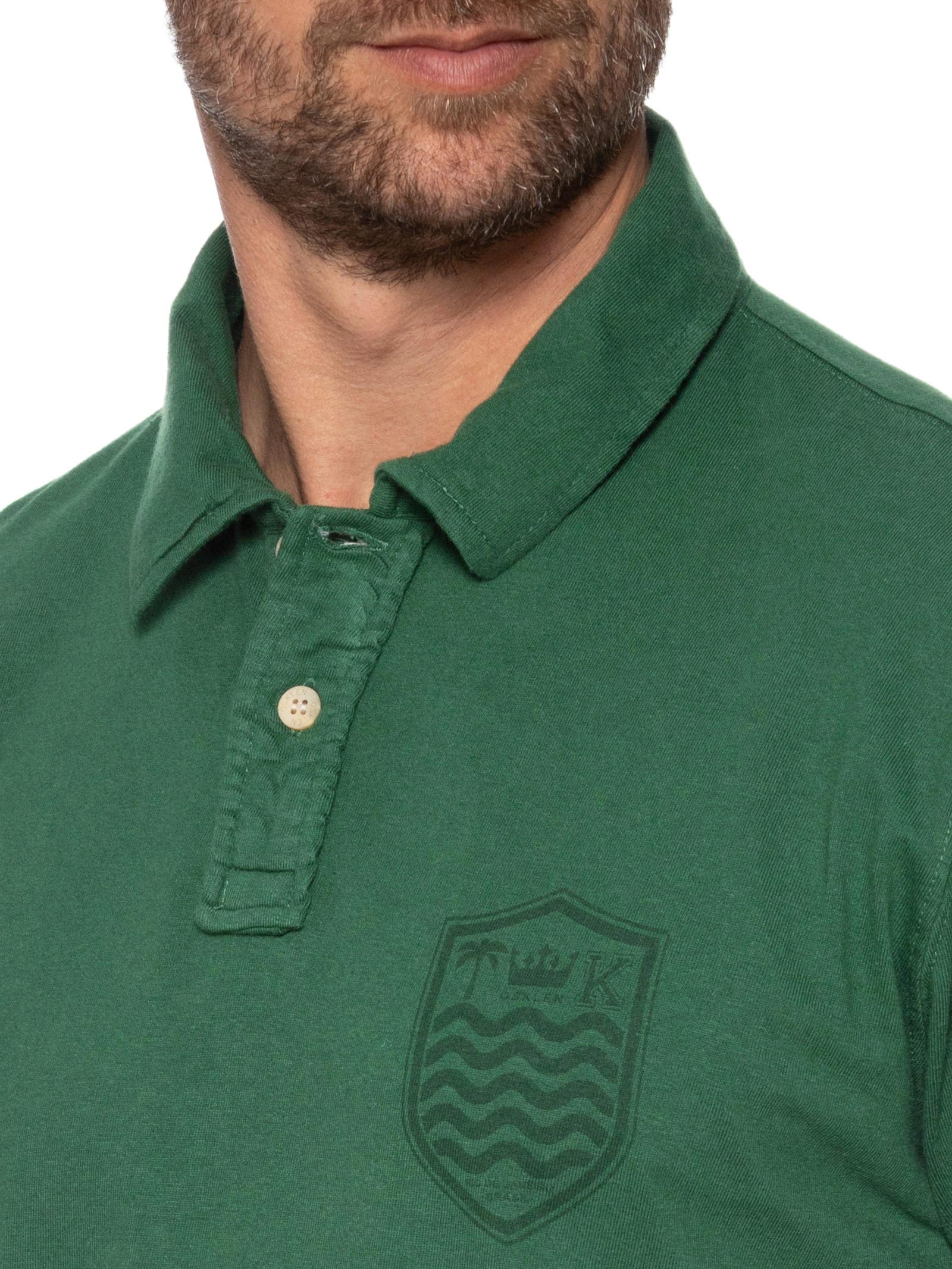 Polo Masculina Stone Manga Curta Colors Verde Osklen