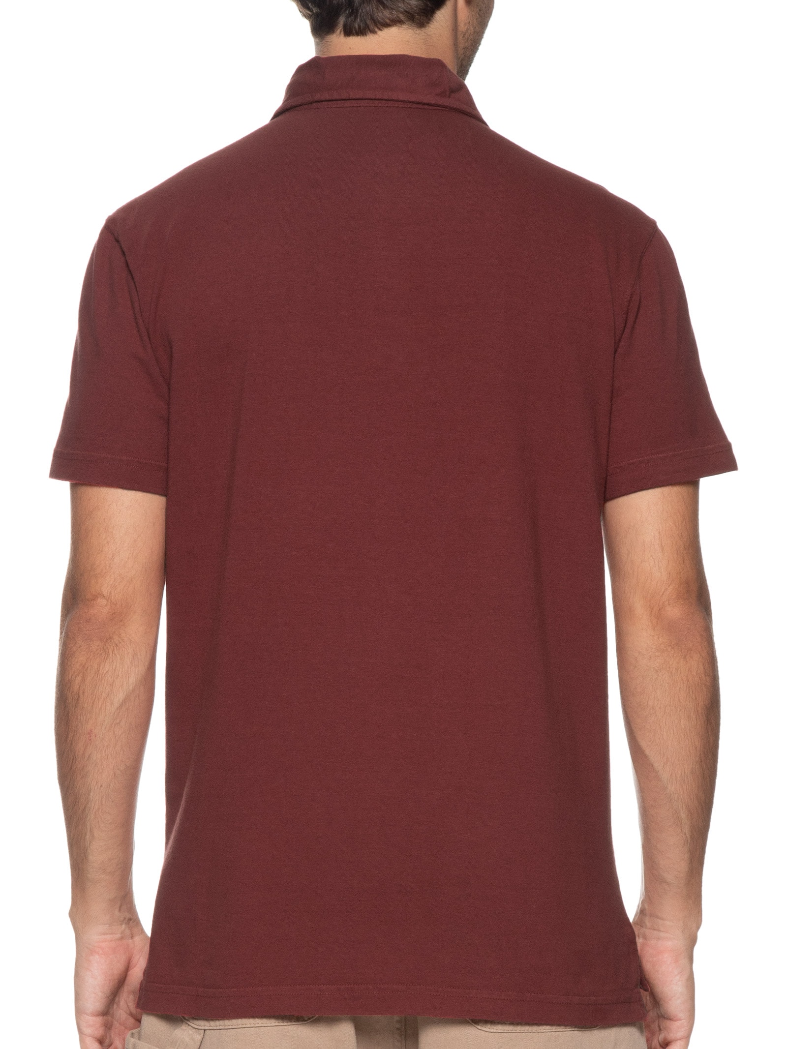 Polo Masculina Stone Manga Curta Colors Vermelho Osklen