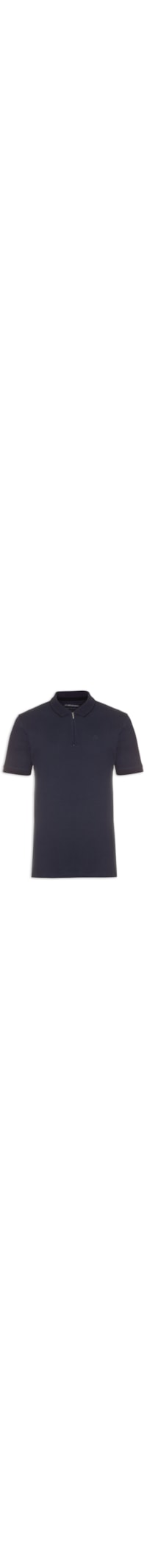 Polo Masculina Stretch Com Zíper - Azul