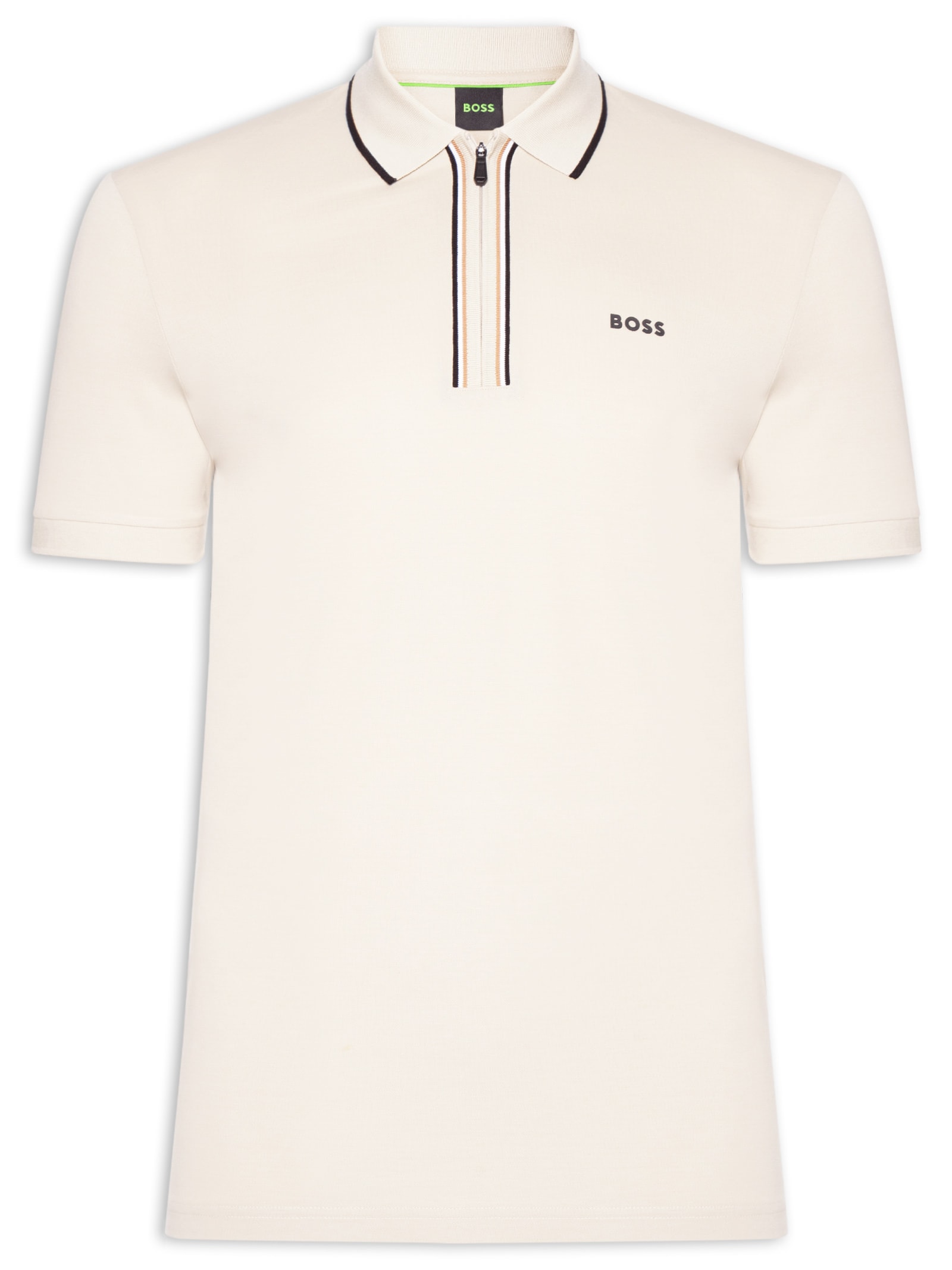 Polo Masculina Stretch Cotton Slim Fit Philix Goc Bege Boss