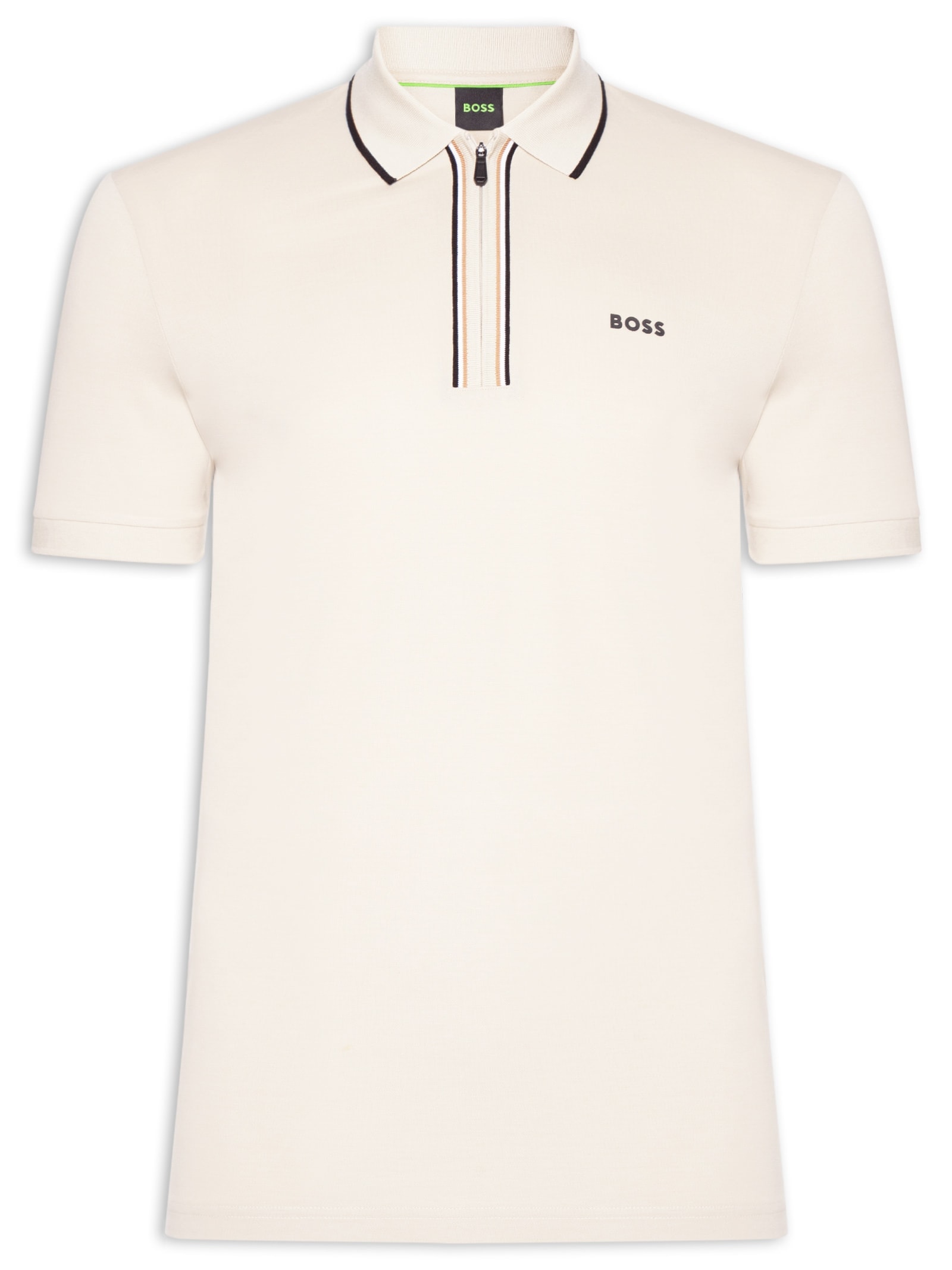 Polo Masculina Stretch Cotton Slim Fit Philix Goc Bege Boss