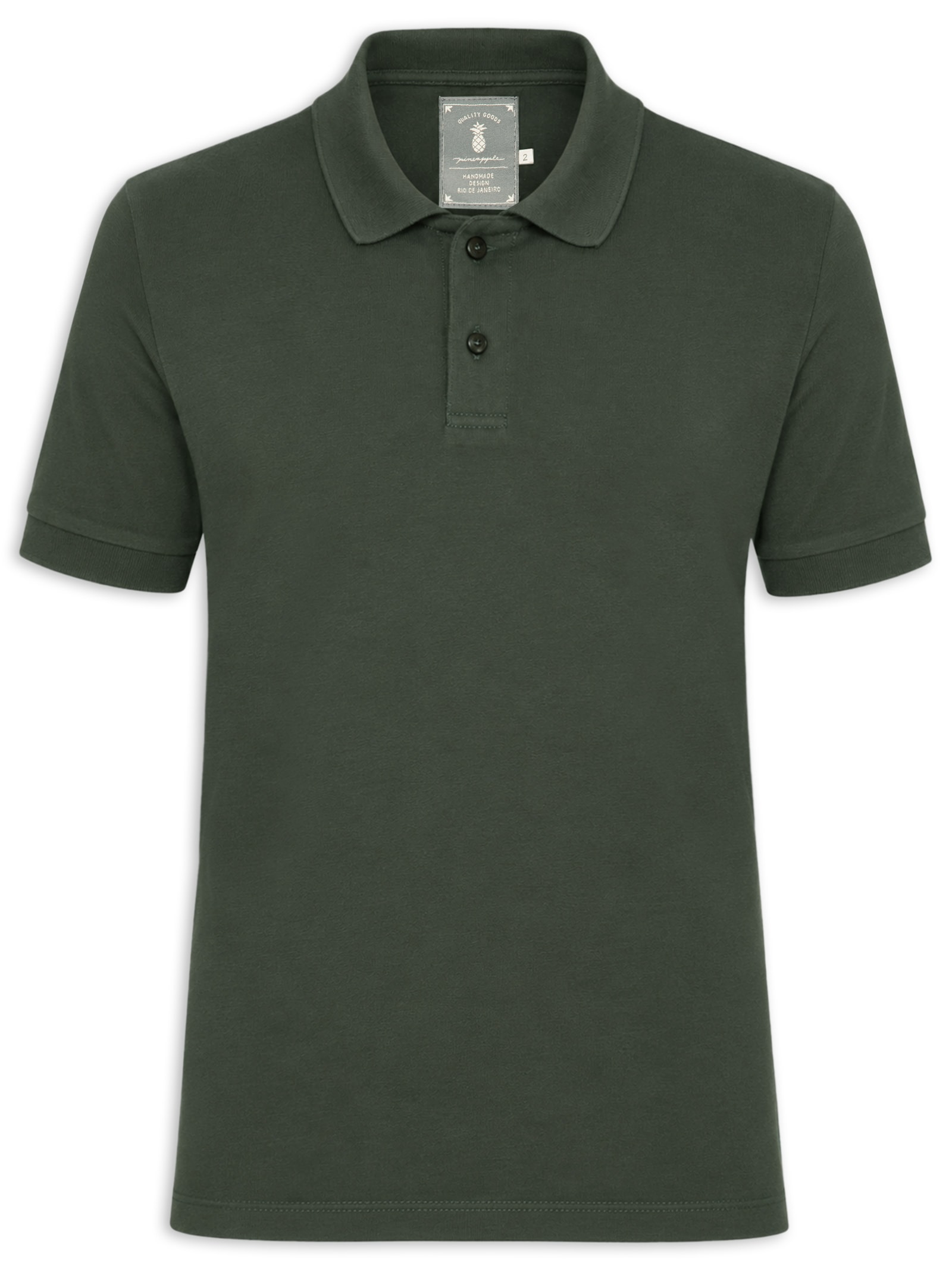 Polo Masculina Suedine Egípcio Verde Pineapple