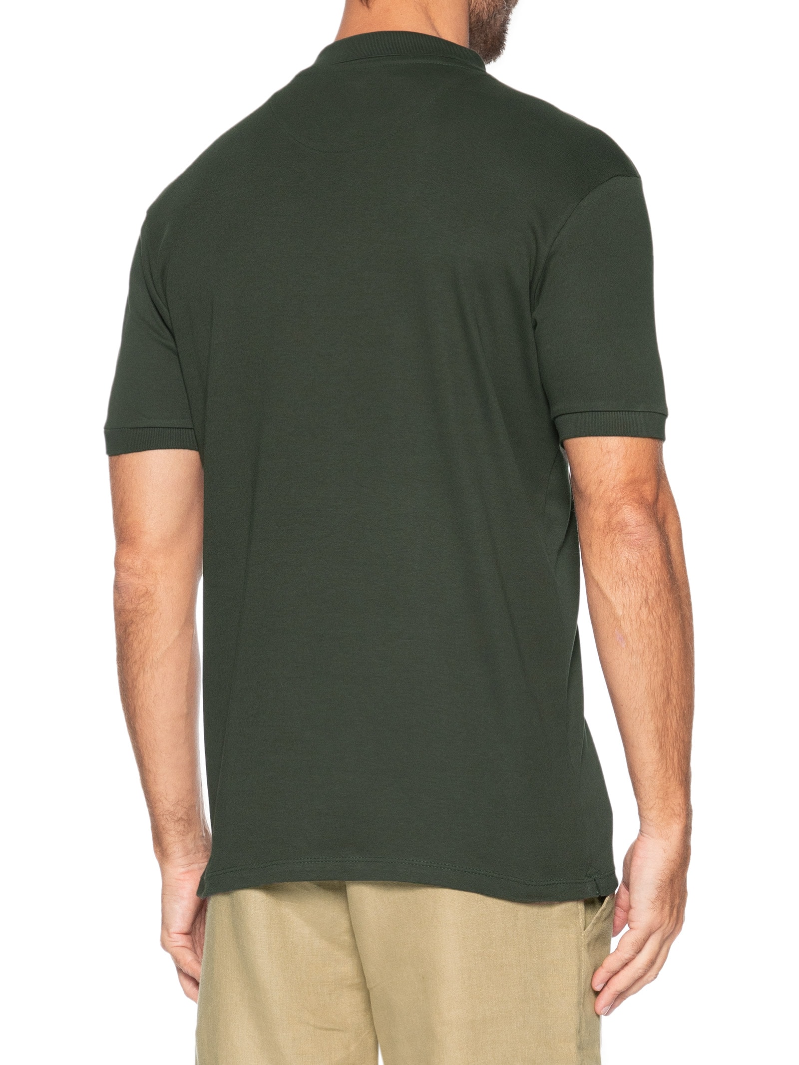 Polo Masculina Suedine Egípcio Verde Pineapple