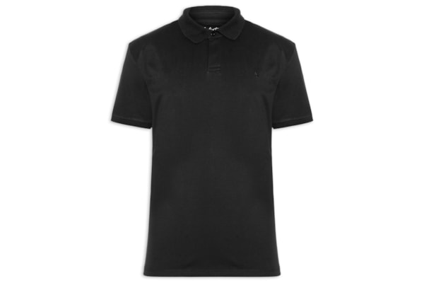 Polo Masculina Suedine Pima - Preto