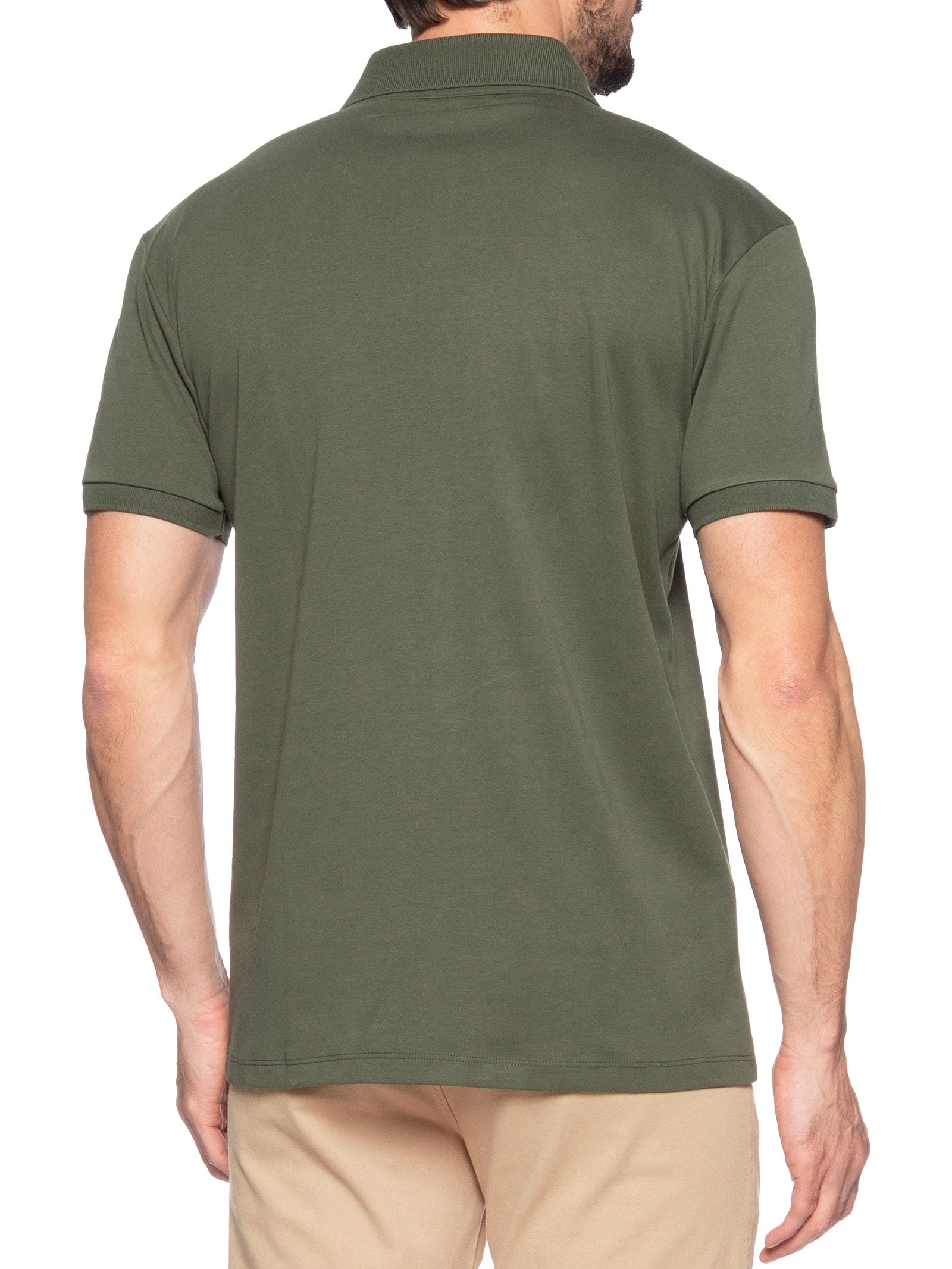 Polo Masculina Suedine Pima Verde  Foxton