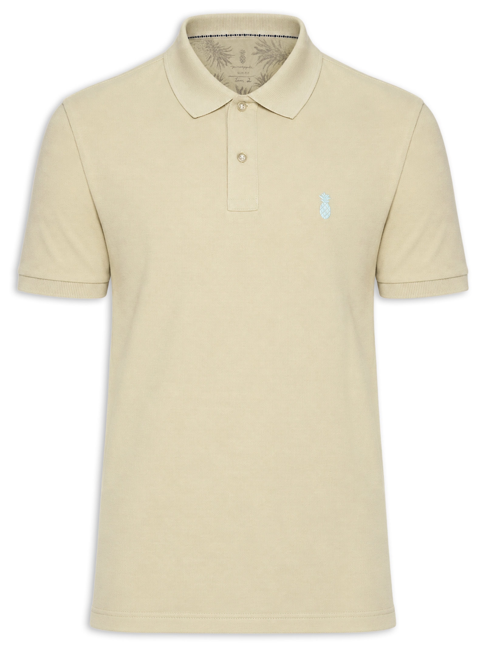 Polo Masculina Summer Bege Pineapple