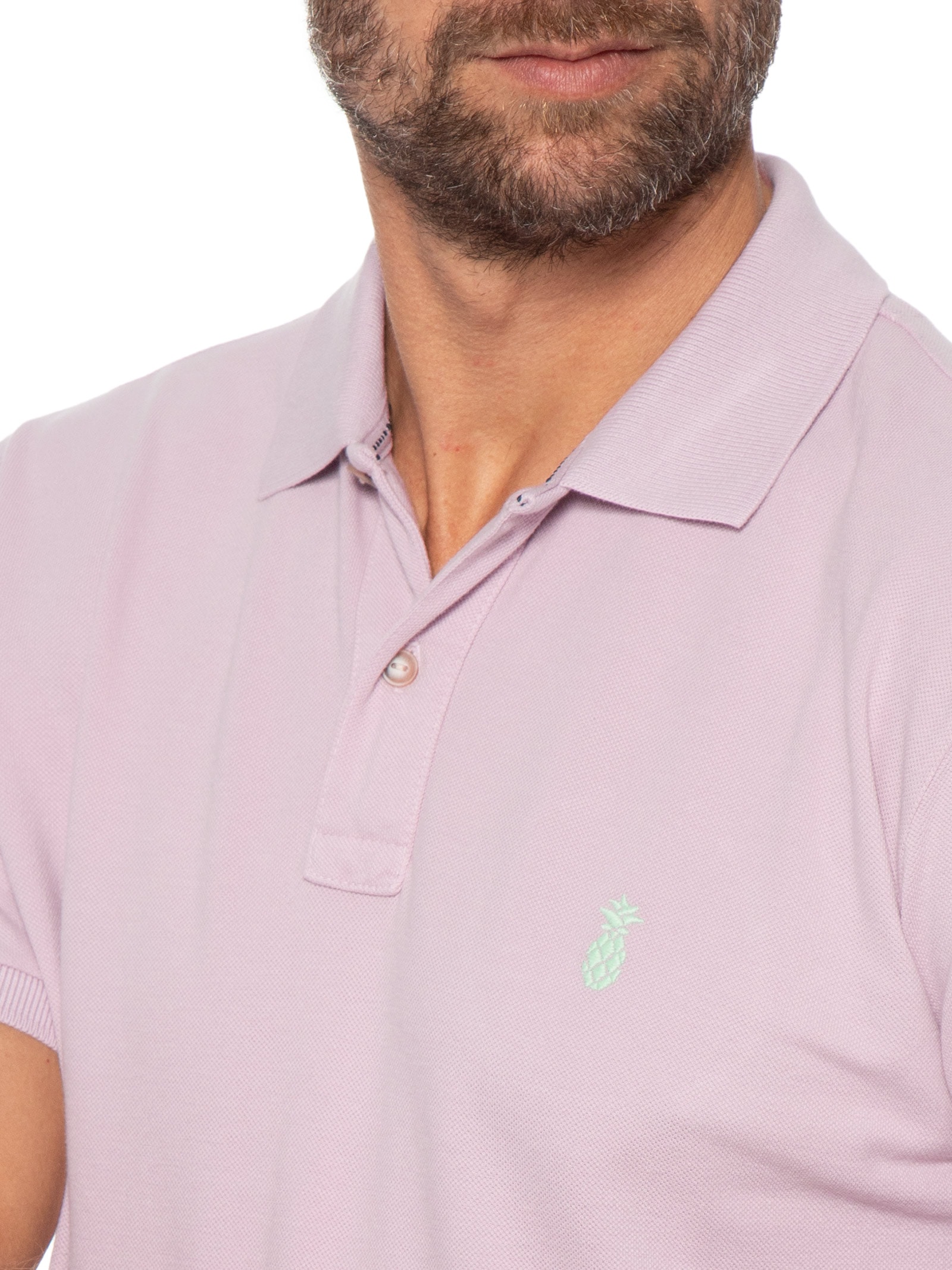 Polo Masculina Summer Roxo Pineapple