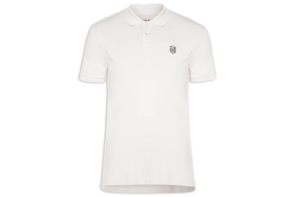 Polo Masculina Supersoft Brasão - Branco