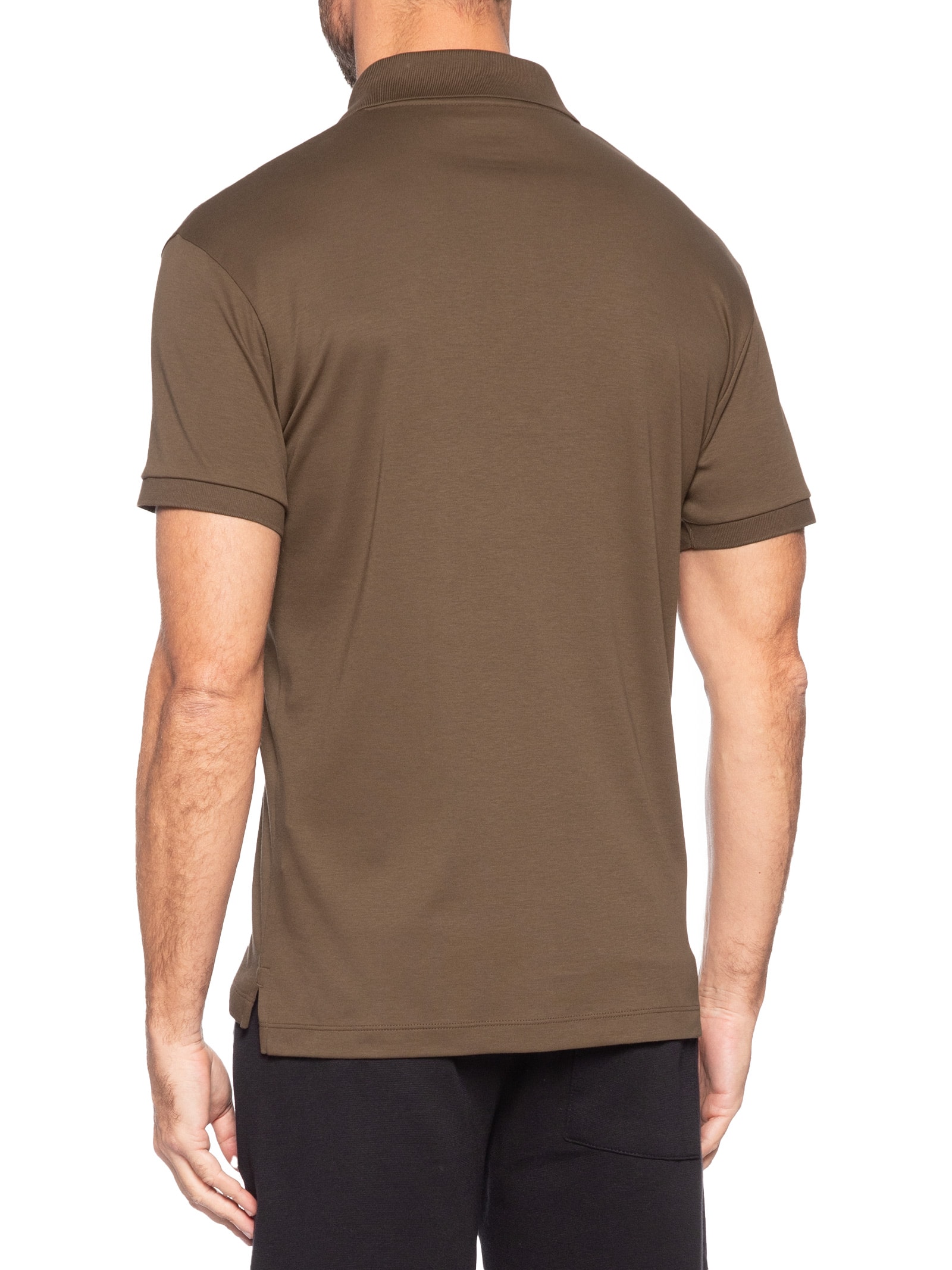 Polo Masculina Supersoft Brasão Marrom Osklen