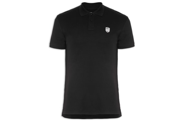 Polo Masculina Supersoft Brasão - Preto