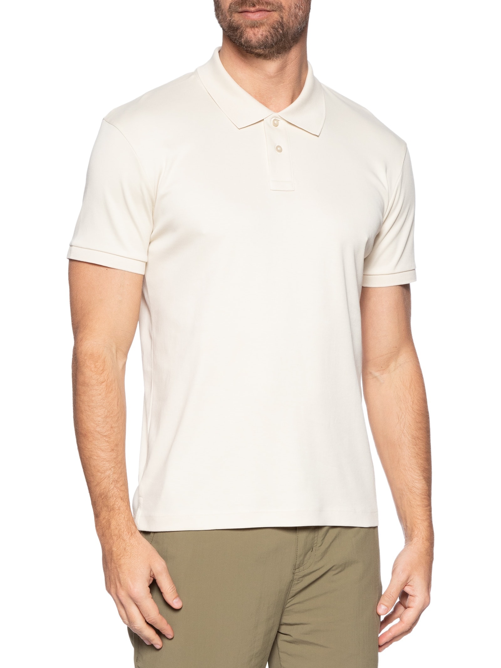 Polo Masculina Supersoft Off White  Osklen