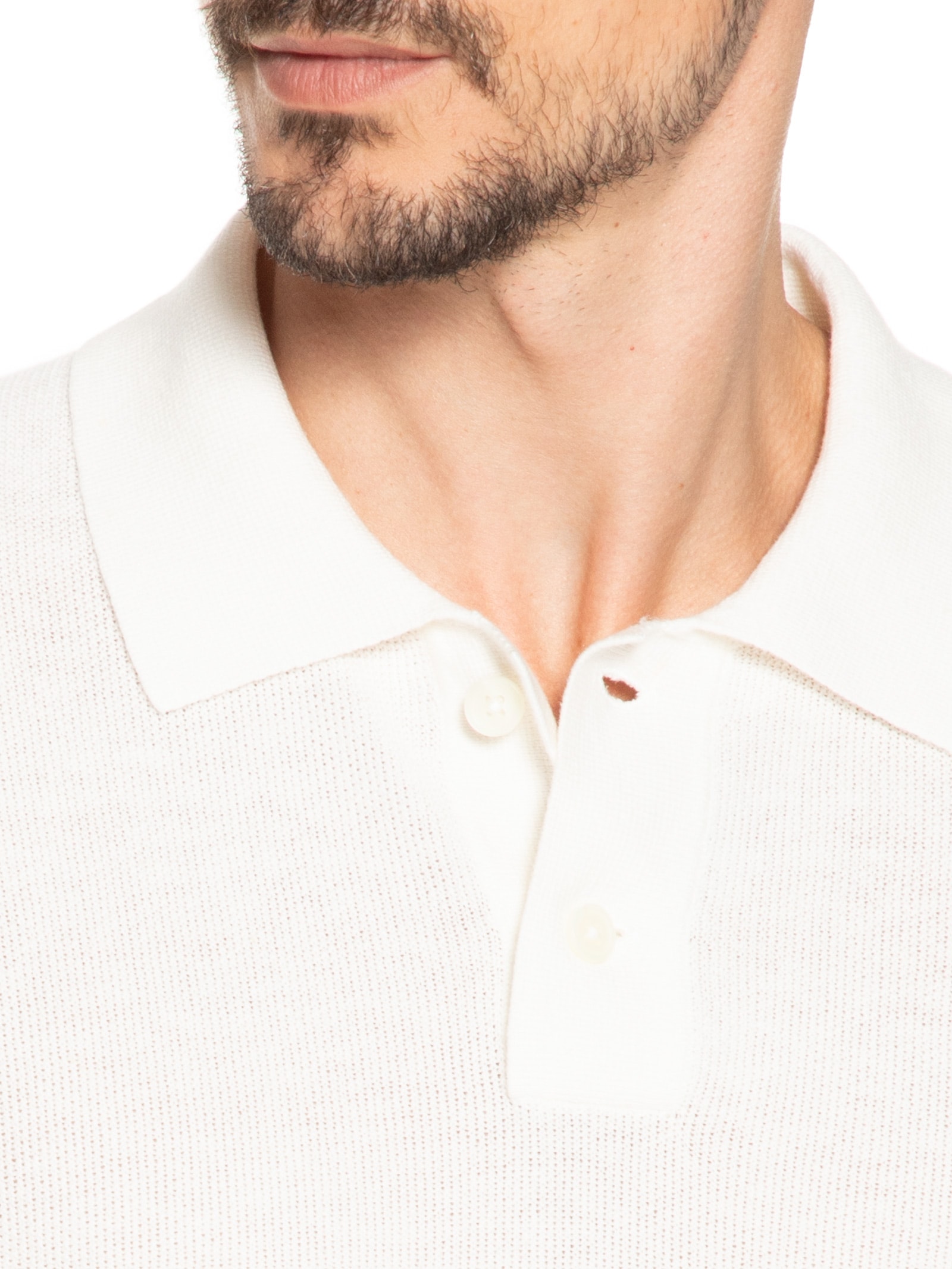 Polo Masculina Sweater Knit Branco Levi's