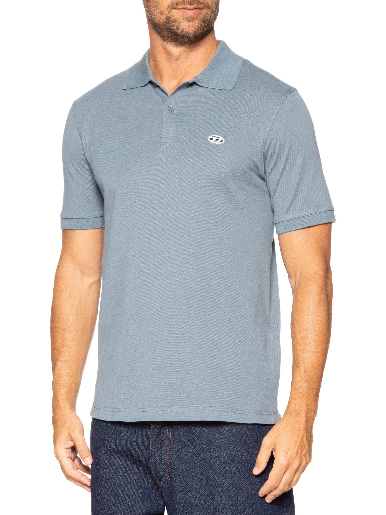 Polo Masculina T-Rejust-Doval-Pj - Azul - Diesel